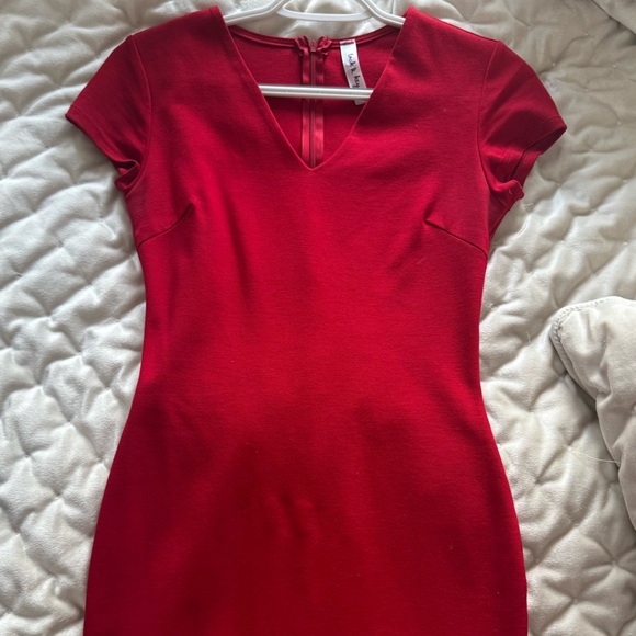 Red Short Sleeve Dress - Picture 2 of 4